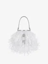 Givenchy Shark Lock Faux Feather Bucket Bag In Multicolor