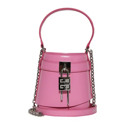 Pre-owned Givenchy Micro Shark Lock Bucket Bag 'lipstick Pink' | Women's Size Onesize