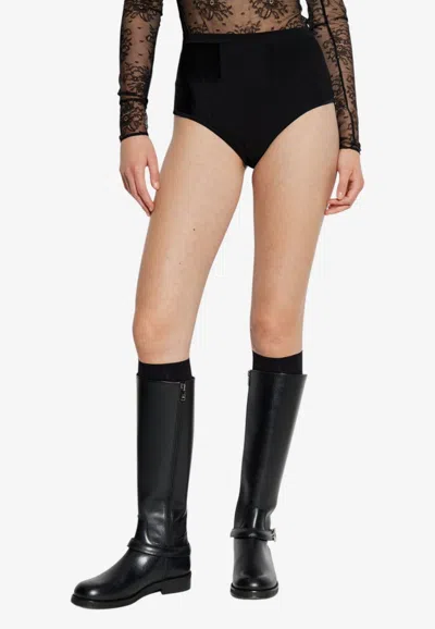 Givenchy Micro Wool Shorts In Black