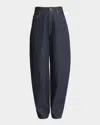 Givenchy Mid-rise Barrel-leg Denim Cocoon Trousers In Blue