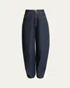 Givenchy Mid-rise Barrel-leg Denim Cocoon Trousers In Blue