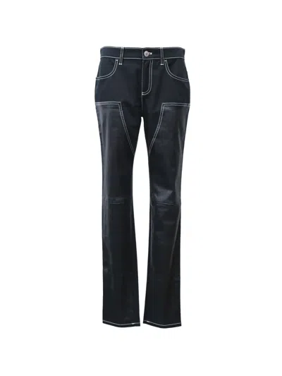 Pre-owned Givenchy Mid-rise Straight-leg Jeans In Black