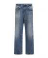 Givenchy Logo Plaque Straight-leg Jeans In Blue