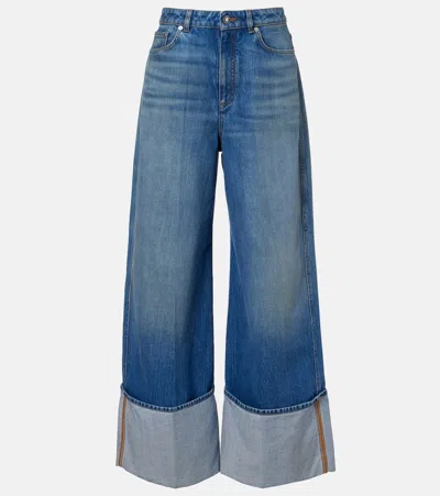 Givenchy Mid-rise Wide-leg Jeans In Blue