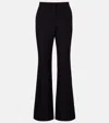 Givenchy Mid-rise Wool Flared Pants In Black