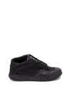 Givenchy Black Fabric And Leather Skate Sneakers In Black