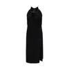 Givenchy Viscose Dress With Embellished Neckline And Draped Detailing