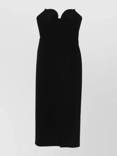 Givenchy Midi Dress Fitted Silhouette Sweetheart Neckline In Black
