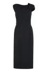 Givenchy Draped-detail One-shoulder Midi Dress In Multi
