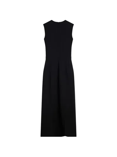 Givenchy Midi Dress In Wool In Black