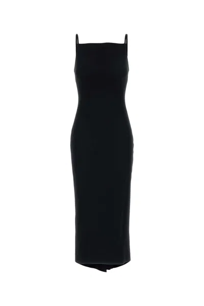 Givenchy Midi Dress With Draped Back In Black