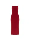 Givenchy Square-neck Sleeveless Midi Dress In Red
