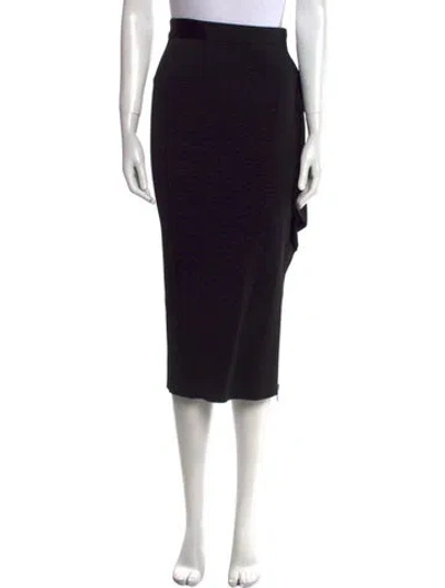 Pre-owned Givenchy Midi Length Skirt In Black