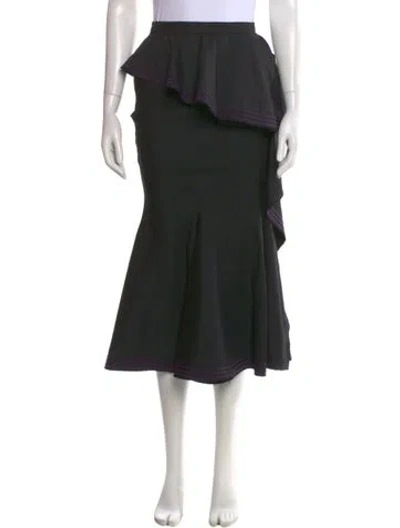Pre-owned Givenchy Midi Length Skirt In Black