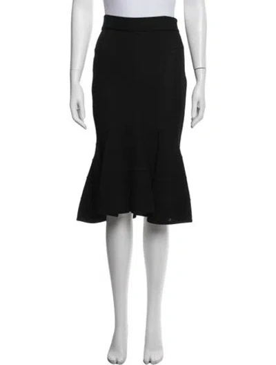 Pre-owned Givenchy Midi Length Skirt In Black