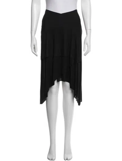 Pre-owned Givenchy Midi Length Skirt In Black