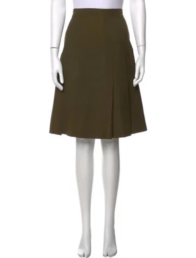 Pre-owned Givenchy Midi Length Skirt In Green