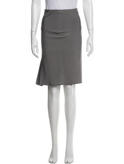 Pre-owned Givenchy Midi Length Skirt In White