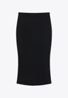 Givenchy Mid-length Kick Back Skirt In Cady In Black