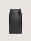 Givenchy Midi Pencil Skirt In Leather In Black