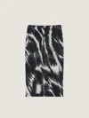 Givenchy Midi Pencil Skirt In Viscose With Animal Jacquard In Black