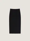 Givenchy Midi Pencil Skirt In Wool In Black