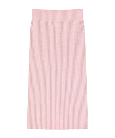 Givenchy Midi Pencil Skirt In Wool In Pink