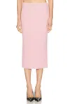 Givenchy Ribbed Knit Midi Skirt In Pink