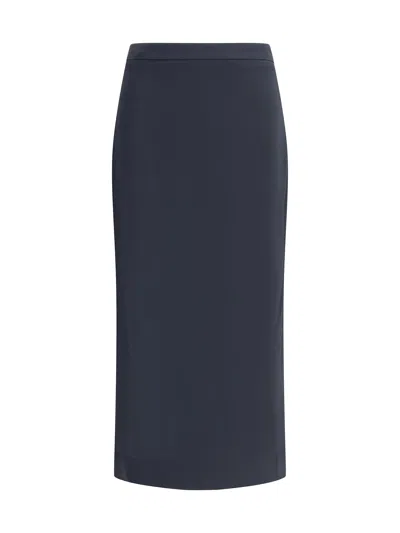 Givenchy Midi Skirt With Pleated Detail In Black