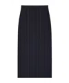 Givenchy Pinstripe-pattern Wool Midi Skirt In Black