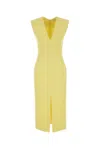 Givenchy Midi Structured Dress Raw Edge In Yellow