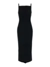 Givenchy Square-neck Sleeveless Midi Dress In Black