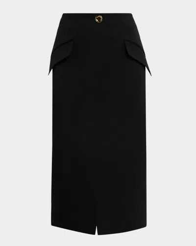 Givenchy Midi Tailored Pencil Skirt In Black
