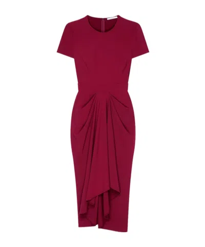 Givenchy Midi Wrapped Dress In Crepe Cady In Brown