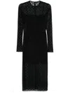 Givenchy Sheer Midi Dress In Schwarz