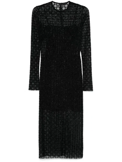 Givenchy Midikleid Mit Sheer-effekt In Schwarz