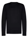 Givenchy Midnight Blue Cotton And Silk Knit Crewneck S In Blue