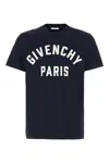 Givenchy Navy Short-sleeved T-shirt With Logo In Blue