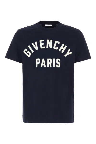 Givenchy Men Black Crewneck T-shirt With Maxi Logo Lettering On The Front In Cotton Man