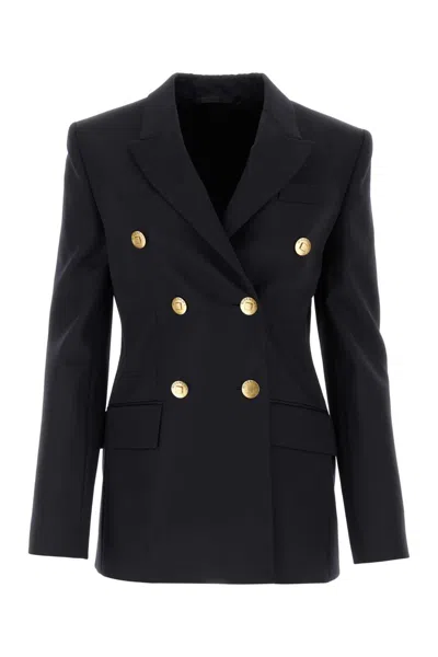 Givenchy Midnight Blue Wool Blend Blazer In Black