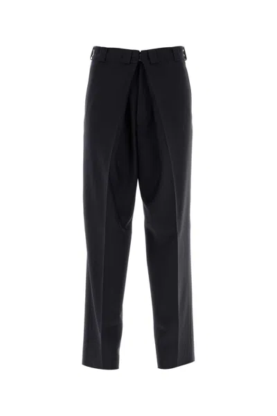 Givenchy Midnight Blue Wool Blend Wide-leg Trouser