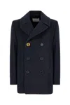 Givenchy Double-breasted Coat Featuring Front Pockets In Blue