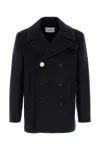 Givenchy Double-breasted Coat Featuring Front Pockets In Blue