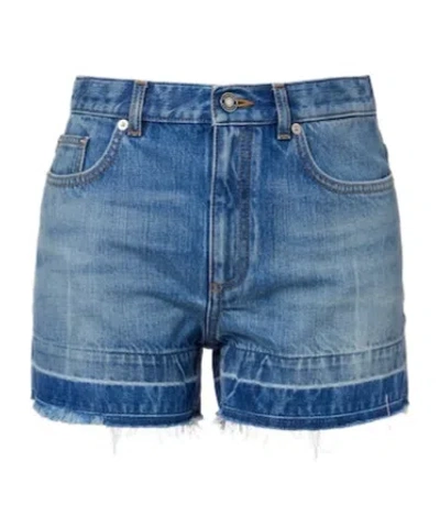 Givenchy Mid-rise Denim Shorts In Blue