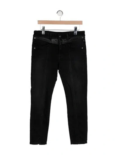 Pre-owned Givenchy Mid-rise Straight Leg Jeans In Black
