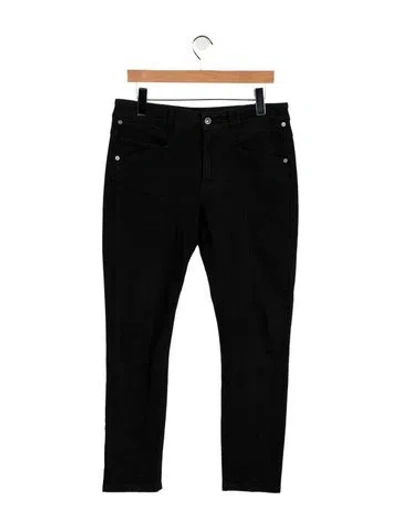 Pre-owned Givenchy Mid-rise Straight Leg Jeans In Black