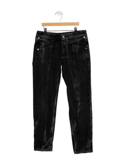 Pre-owned Givenchy Mid-rise Straight Leg Jeans In Black