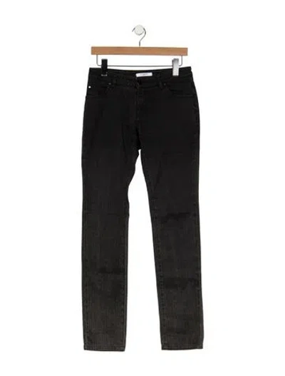 Pre-owned Givenchy Mid-rise Straight Leg Jeans In Black