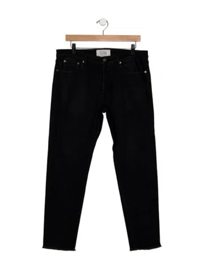Pre-owned Givenchy Mid-rise Straight Leg Jeans In Black