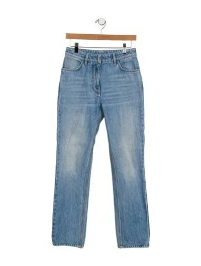 Pre-owned Givenchy Mid-rise Straight Leg Jeans In Blue
